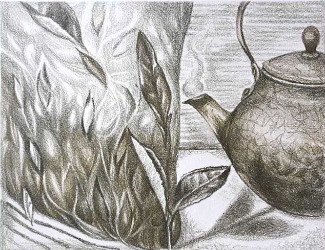 Зелен чай? Литография, графика